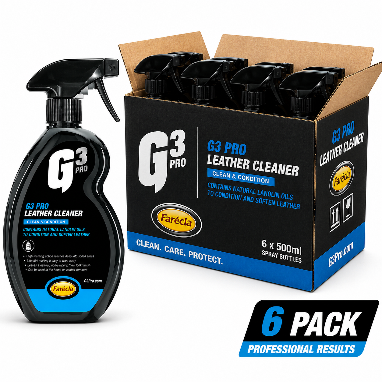 Farécla G3 Pro Leather Cleaner 500ml – Box of 6