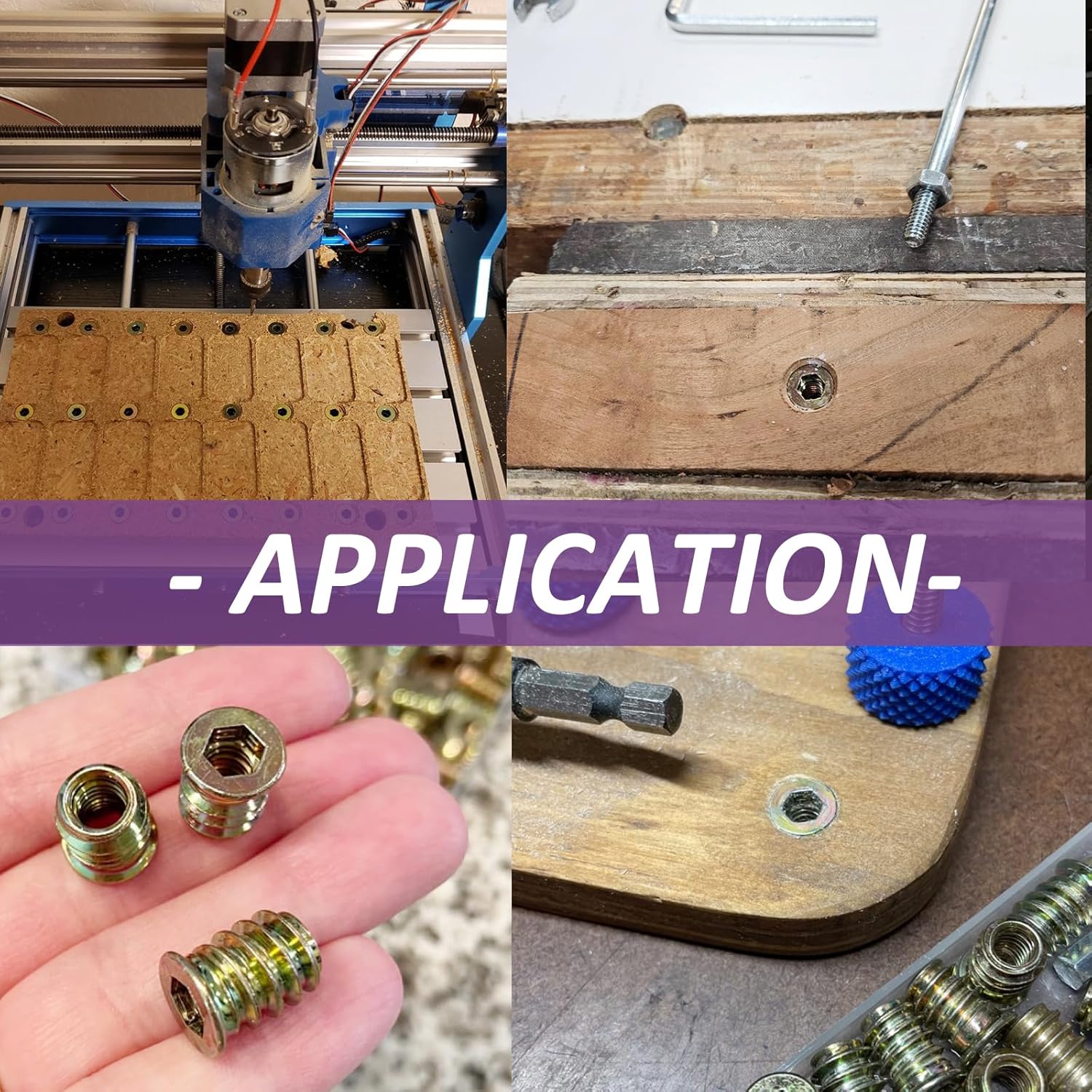 95-Piece Threaded Inserts for Wood Assortment Kit (M6 / M8 / M10 – Zinc-Plated Carbon Steel) - South East Clearance Centre