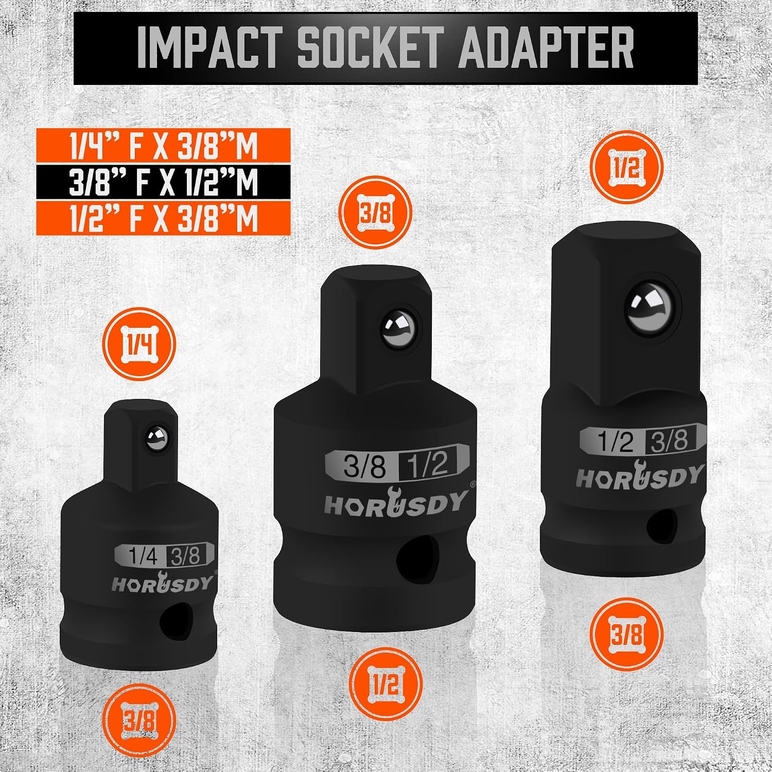 12-Piece Driver Extension Bar Set Includes Socket Adapters, 1/4", 3/8", and 1/2" Drive, Tool Accessory Set, Socket Extension Bar, Heat-Treated CV-R Steel with Black Phosphate Finish