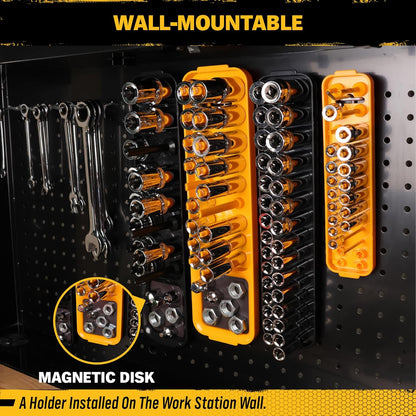 8-Piece Socket Organizer Tray Set | Metric & SAE | Durable ABS Resin | Holds 176 Standard & Deep Sockets | Ideal for Toolboxes Drawers and Mechanics - South East Clearance Centre