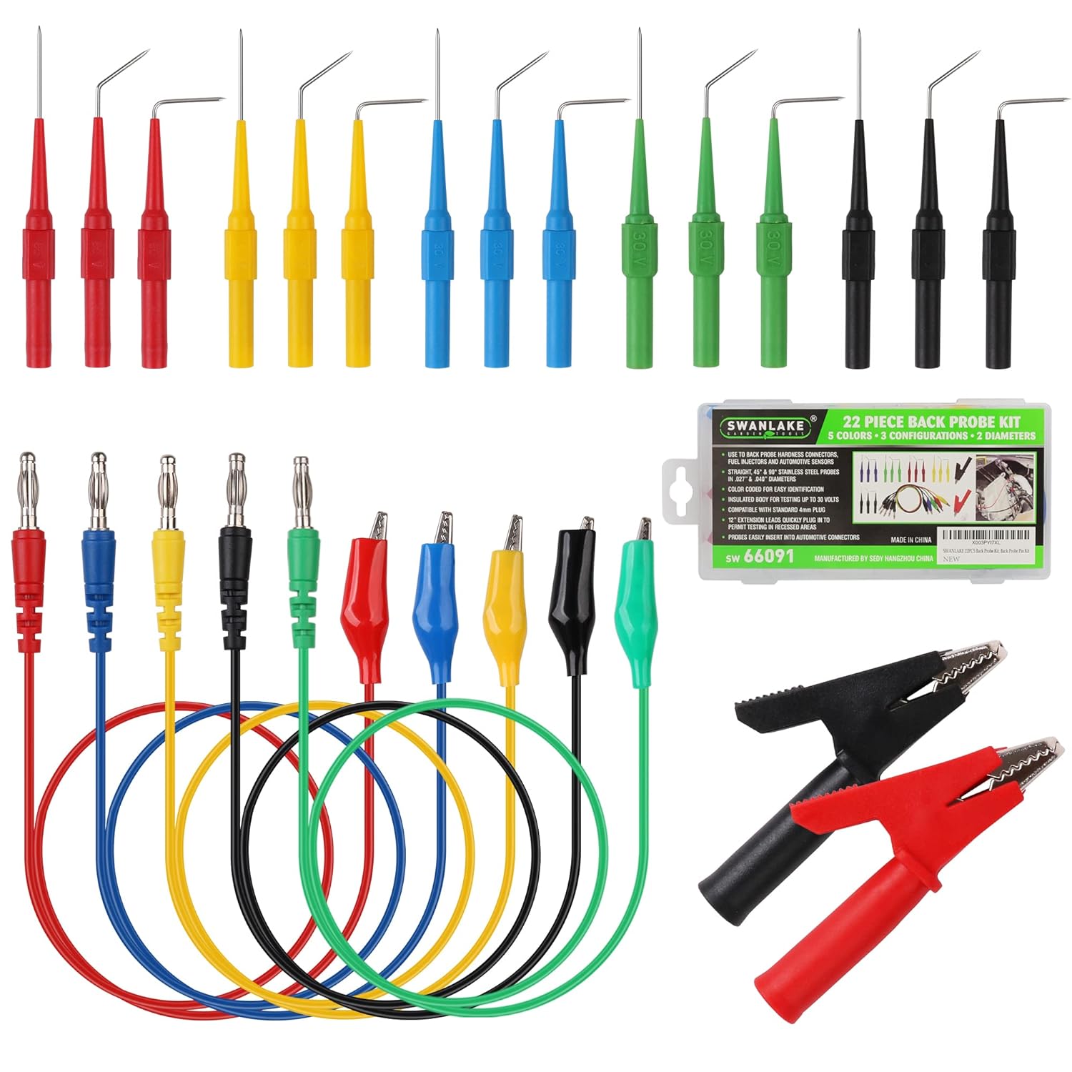 22 Piece Back Probe Kit, Back Probe Pin Kit - South East Clearance Centre