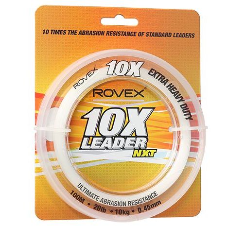 100m Spool of Rovex 10x Monofilament Fishing Leader - Clear Mono Leader (20lb) - South East Clearance Centre