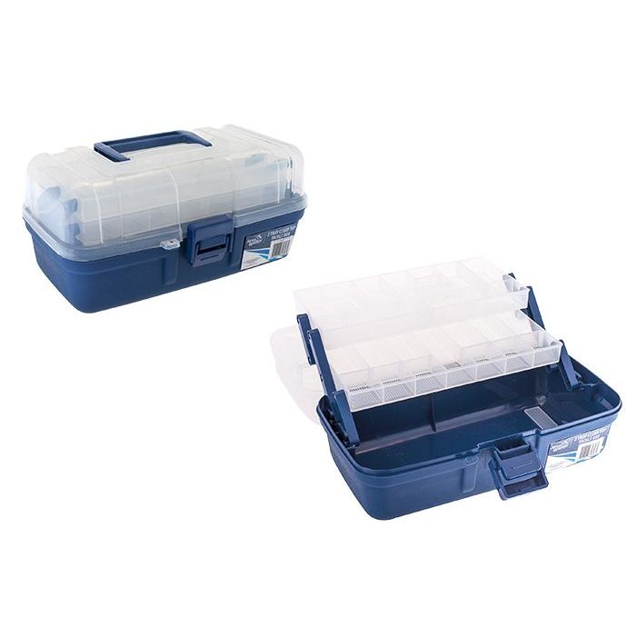 Jarvis Walker 2-Tray Clear-Top Fishing Tackle Box - South East Clearance Centre