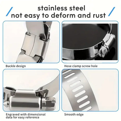 50 Piece Stainless Steel Hose Clamp Assortment Kit - South East Clearance Centre