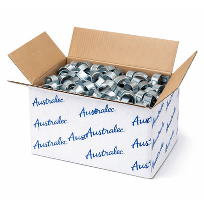 Australec galvanised 50mm full conduit saddle carton of 50 - South East Clearance Centre