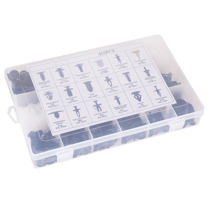 415 Piece Auto Car Trim Plastic Clips Bumper Rivets Screws Panel Push Fastener Kit - South East Clearance Centre