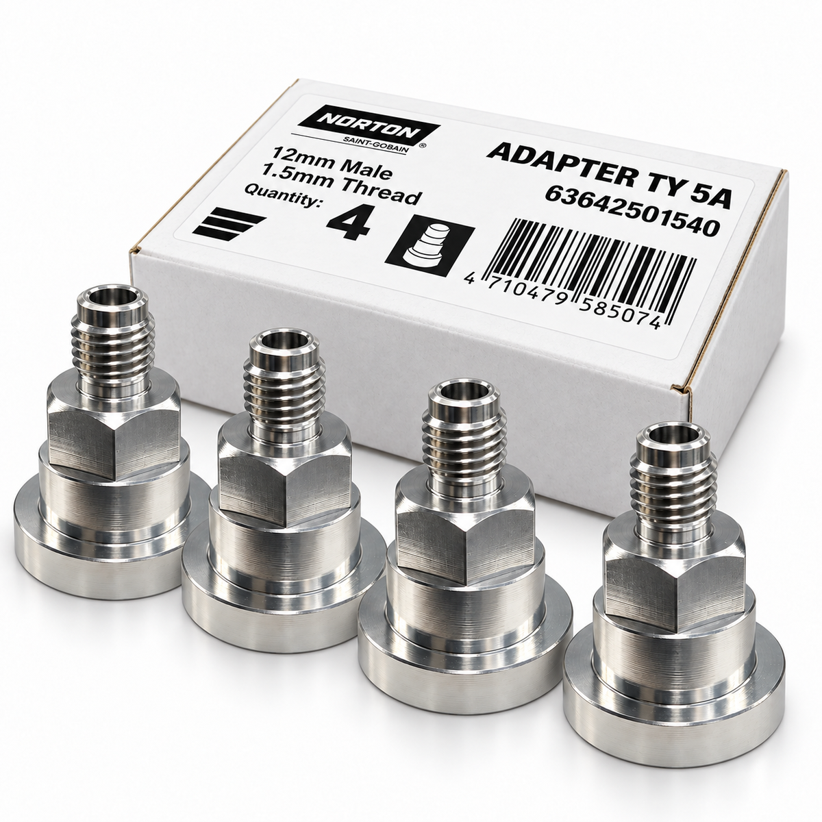 Norton Adapter TY 5A 12mm Male 1.5mm Thread – Box of 4