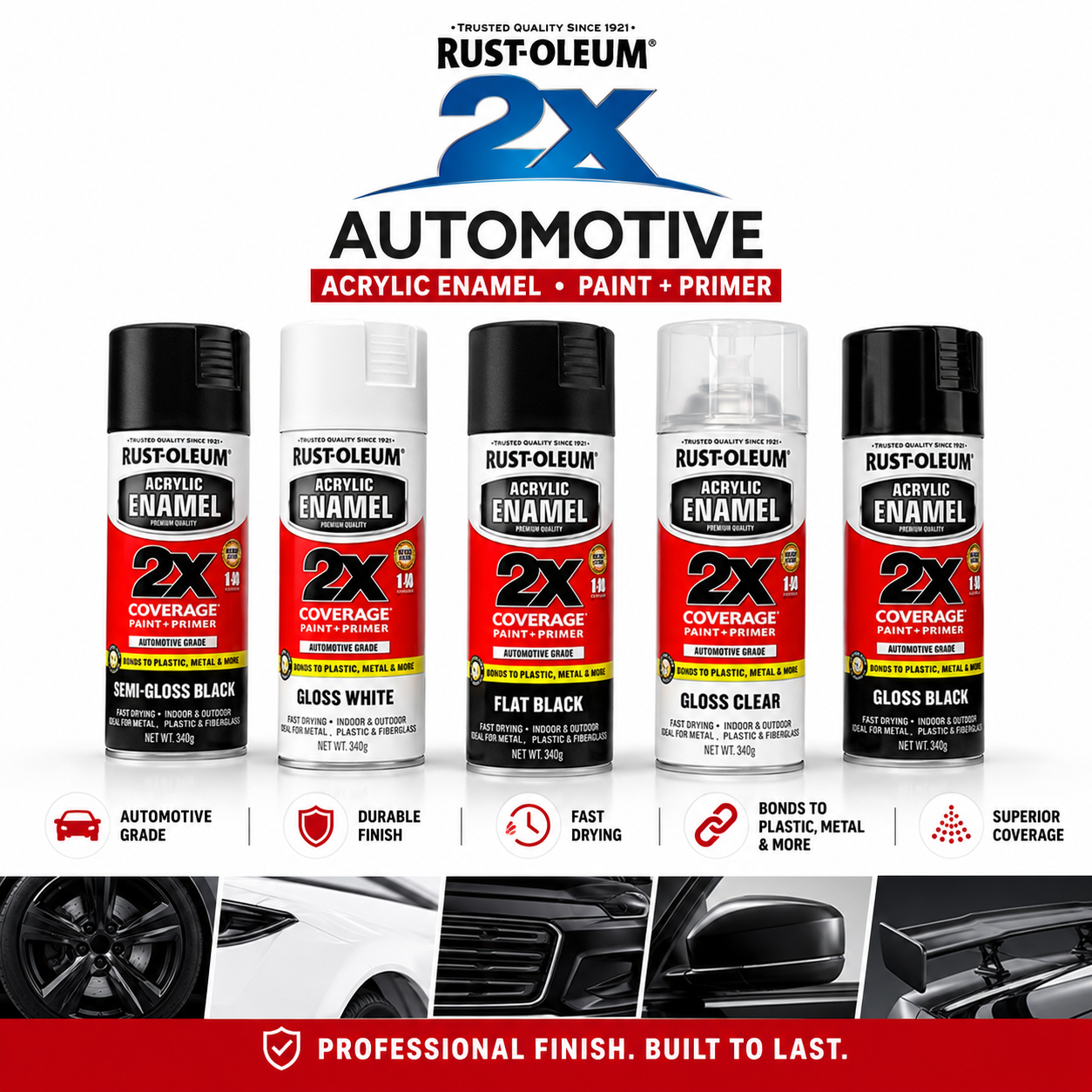 Rust-Oleum 2X Automotive Acrylic Enamel Paint + Primer Rustoleum