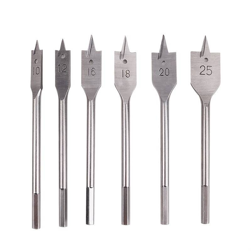 Flat drill top bit set