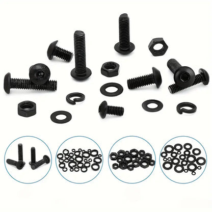 1625 Piece 10.9 Grade Alloy Steel Hex Button Head Socket Cap Screws Nut Washer Assortment Kit - South East Clearance Centre