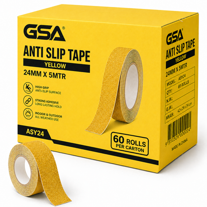 GSA Black Anti Slip Tape – Heavy Duty Non-Slip Safety Tape - 60 Rolls - South East Clearance Centre