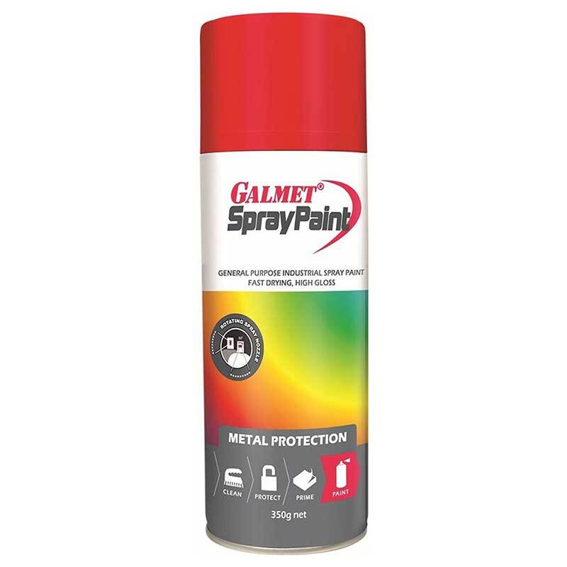 Galmet® Spray Paint Enamel 350g, Signal Red - South East Clearance Centre
