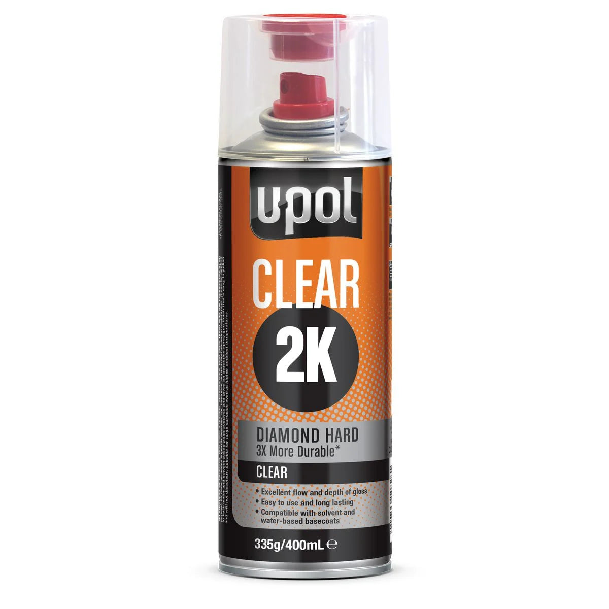 U-Pol 2K Clearcoat Spray 400 ml – Diamond Hard, High-Gloss (CLEAR2K/AL) - South East Clearance Centre