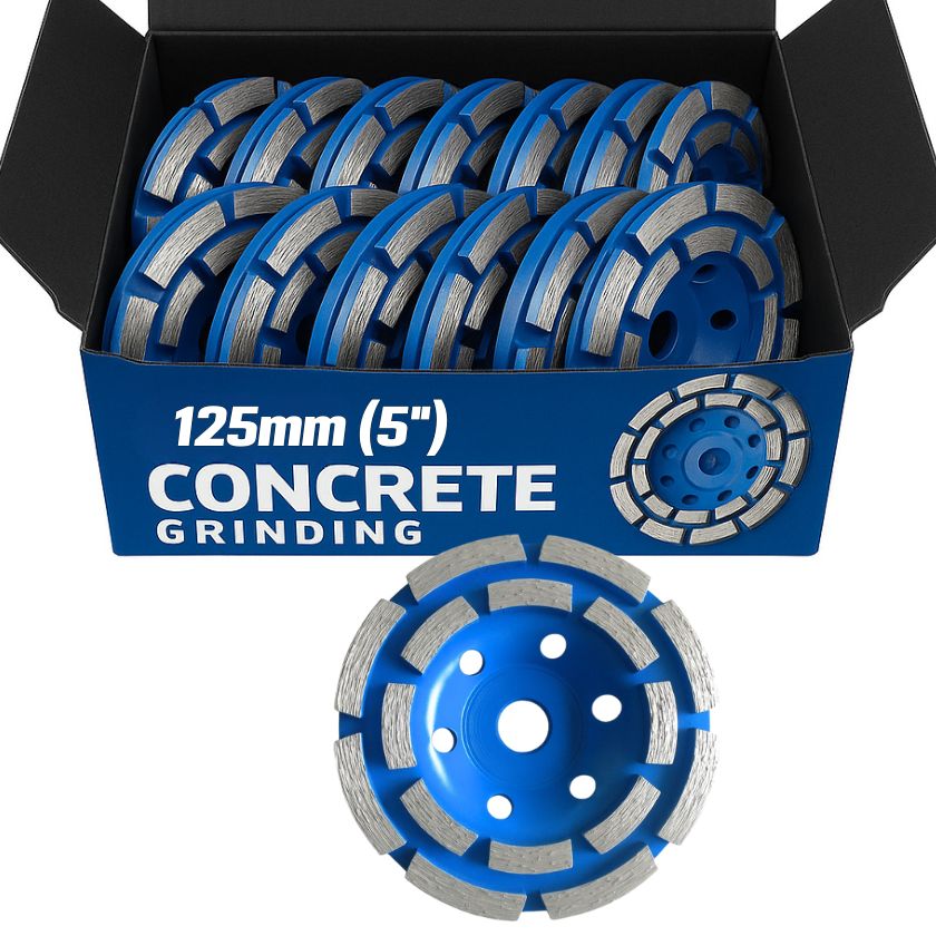 (14 Pack) 5" 125MM Diamond Concrete Grinding Cup Wheel Disc Segment Masonry Granite Stone (FREE DELIVERY)