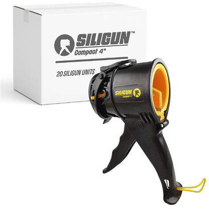 (Box of 20) SILIGUN 4inch Compact Dripless Silicone Caulking Gun URS001