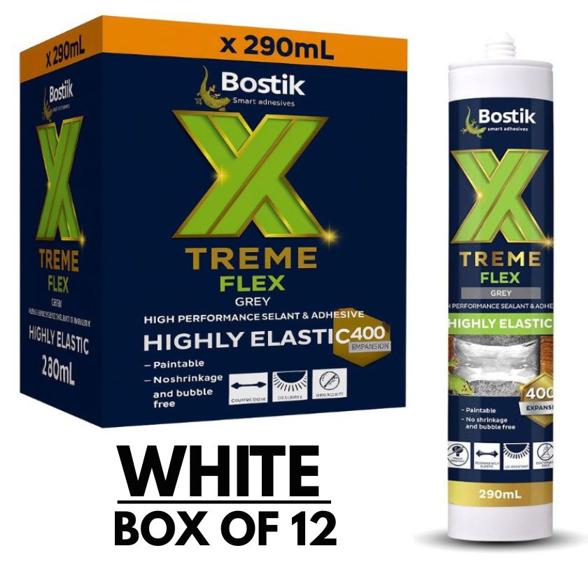Bostik Xtreme Flex 290ml High Performance MS Sealant & Adhesive Cartridge - White - South East Clearance Centre