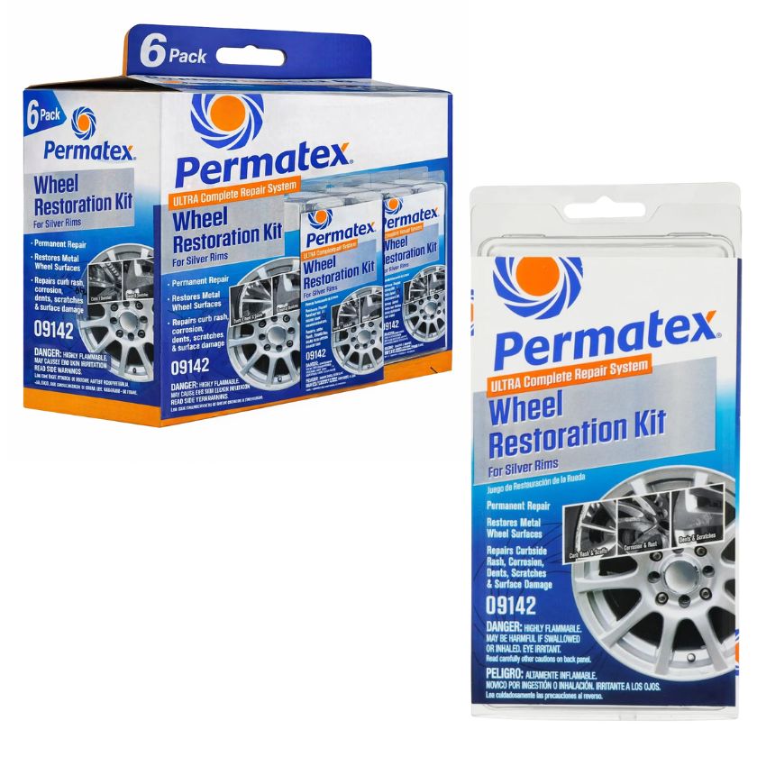 Permatex Wheel Restoration Kit – Silver (6 Pack) - South East Clearance Centre
