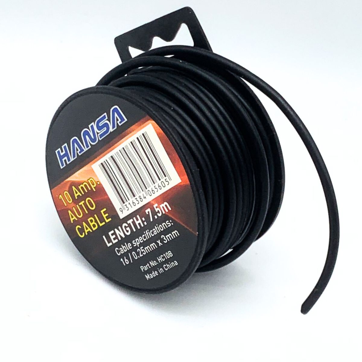 10 Amp Auto Cable, 7.5 Metres (Black) - South East Clearance Centre
