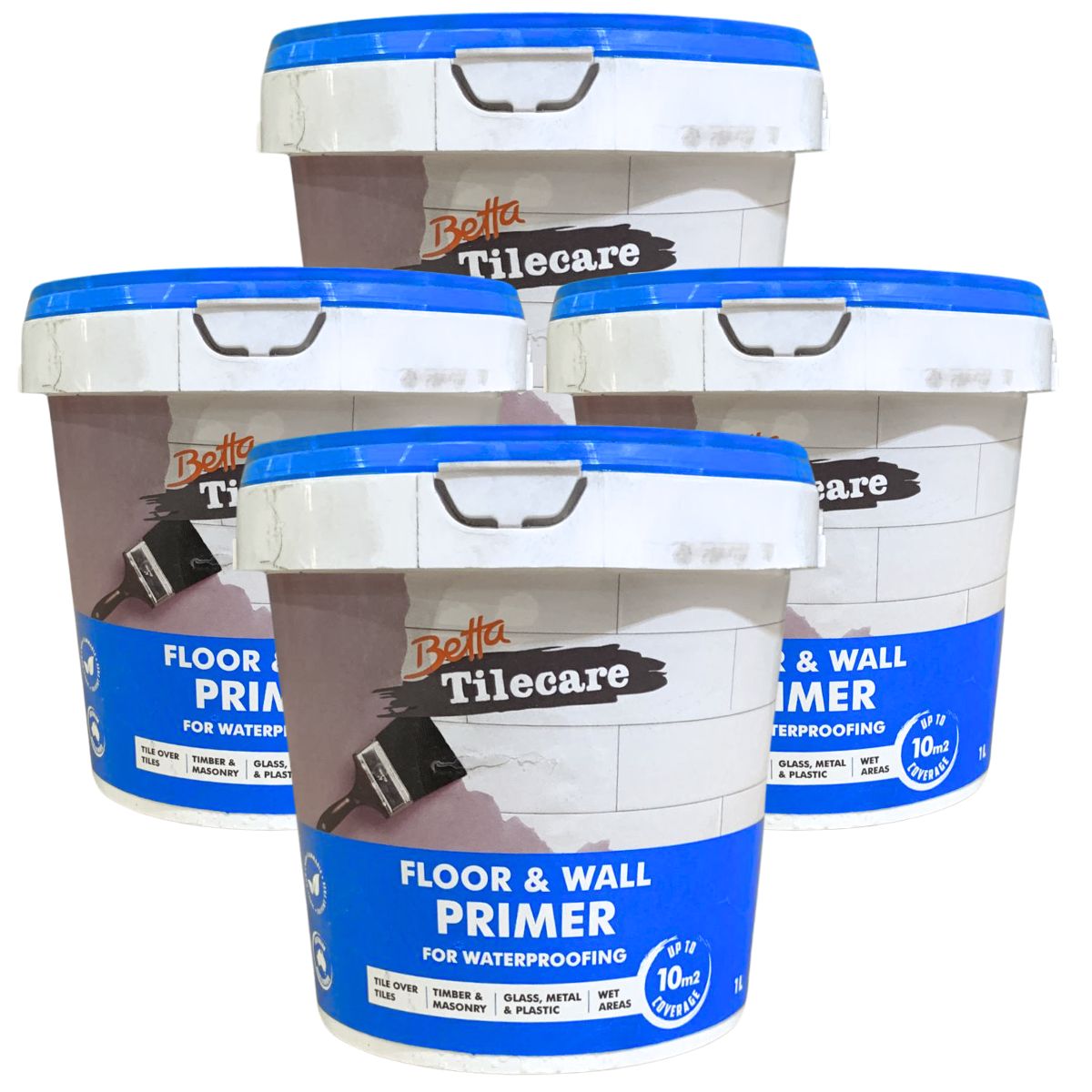Betta Tilecare Floor & Wall Primer for Waterproofing | 1 Litre (4 Buckets) - South East Clearance Centre