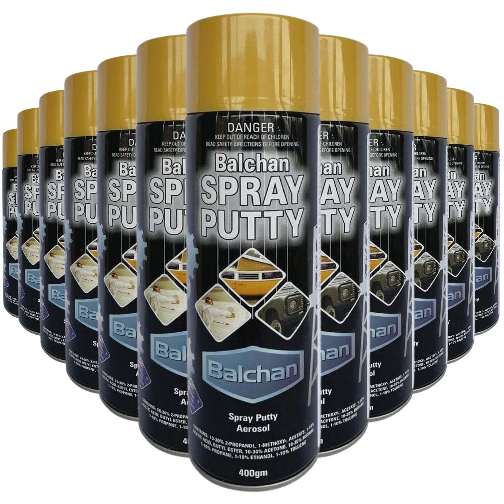 Balchan Spray Putty 400g BA050 | 12 Pack - South East Clearance Centre