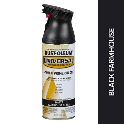 Rust-Oleum UNIVERSAL® Matt Spray Paint | 349962 Black Farmhouse - South East Clearance Centre
