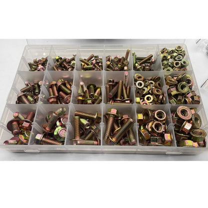 521 Piece Hex Head Flange Face Bolt & Flat Washer & Nut Assortment Kit - South East Clearance Centre