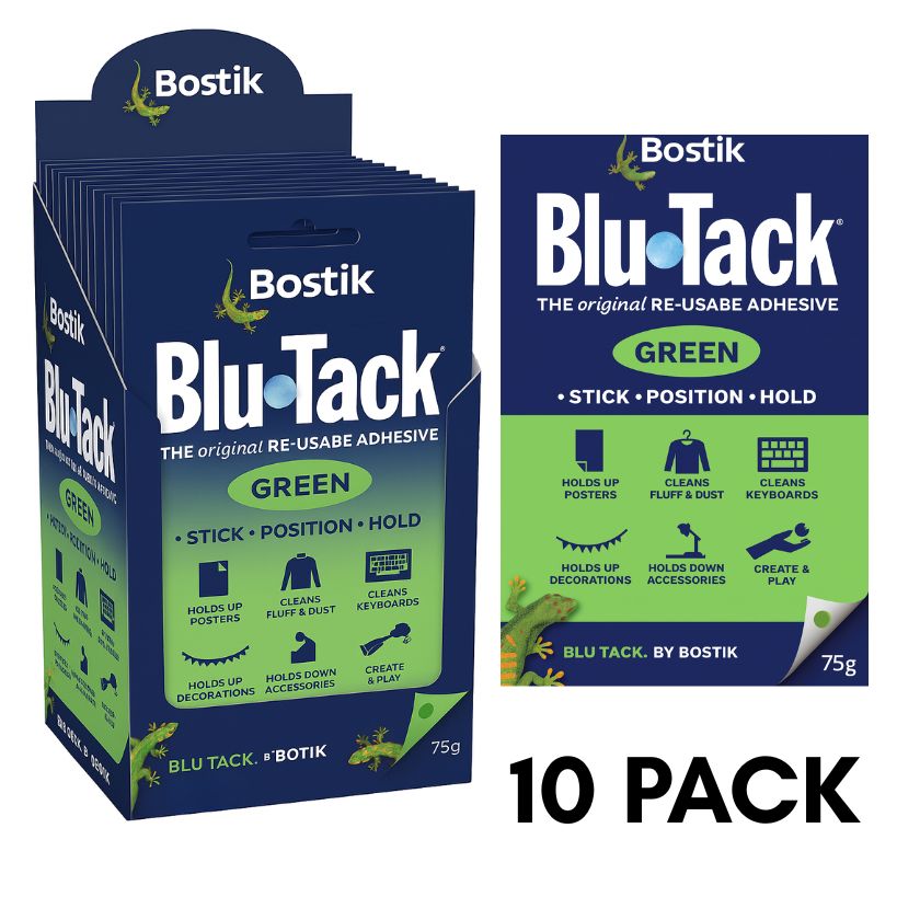 Bostik Blu Tack Green 75g (10 pack)