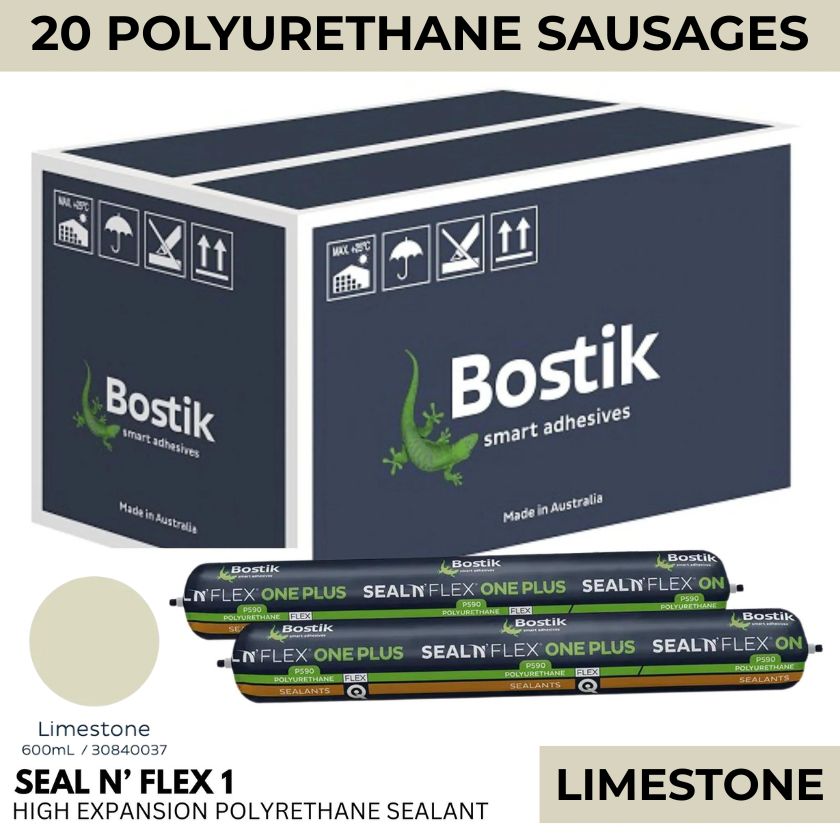 BOSTIK Polyurethane Sealant 600ml Seal N Flex One Plus, LIMESTONE (BOX OF 20)