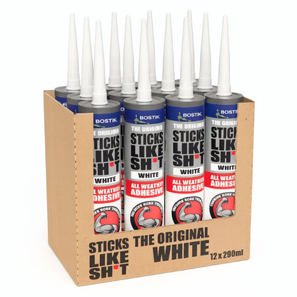 Bostik Sticks Like Sh*t Adhesive White 290mL (Box of 12) - South East Clearance Centre