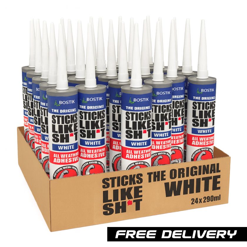 Bostik Sticks Like Sh*t Adhesive White 290mL (Box of 12) - South East Clearance Centre