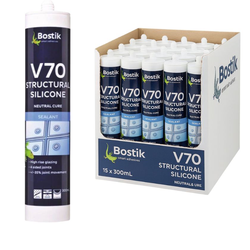 Bostik V70 Structural Silicone Cartridge - Matt Black (Box of 15)