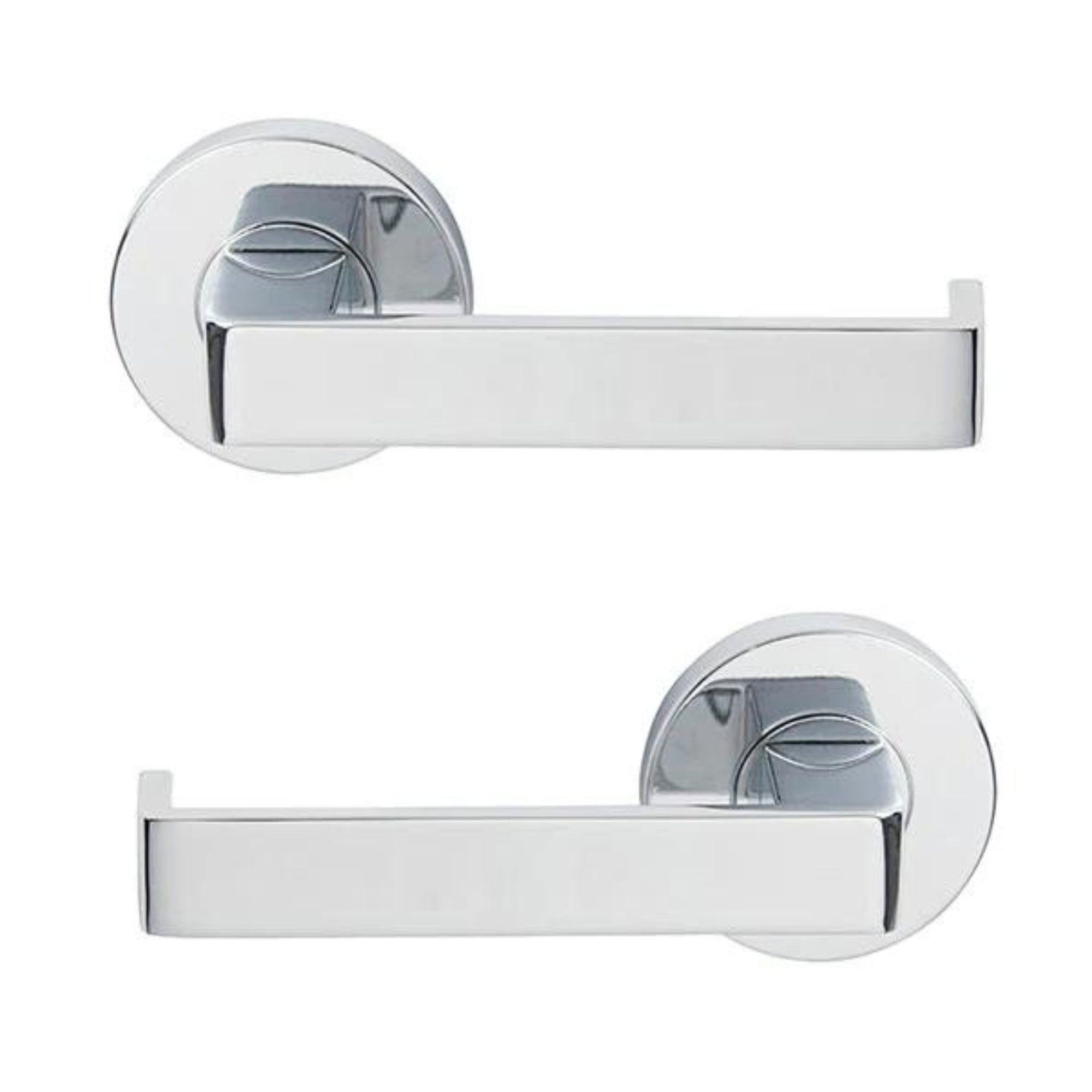 DL100CADBC Cadiz Passage Lever Set on Round Rosette Bright Chrome - South East Clearance Centre