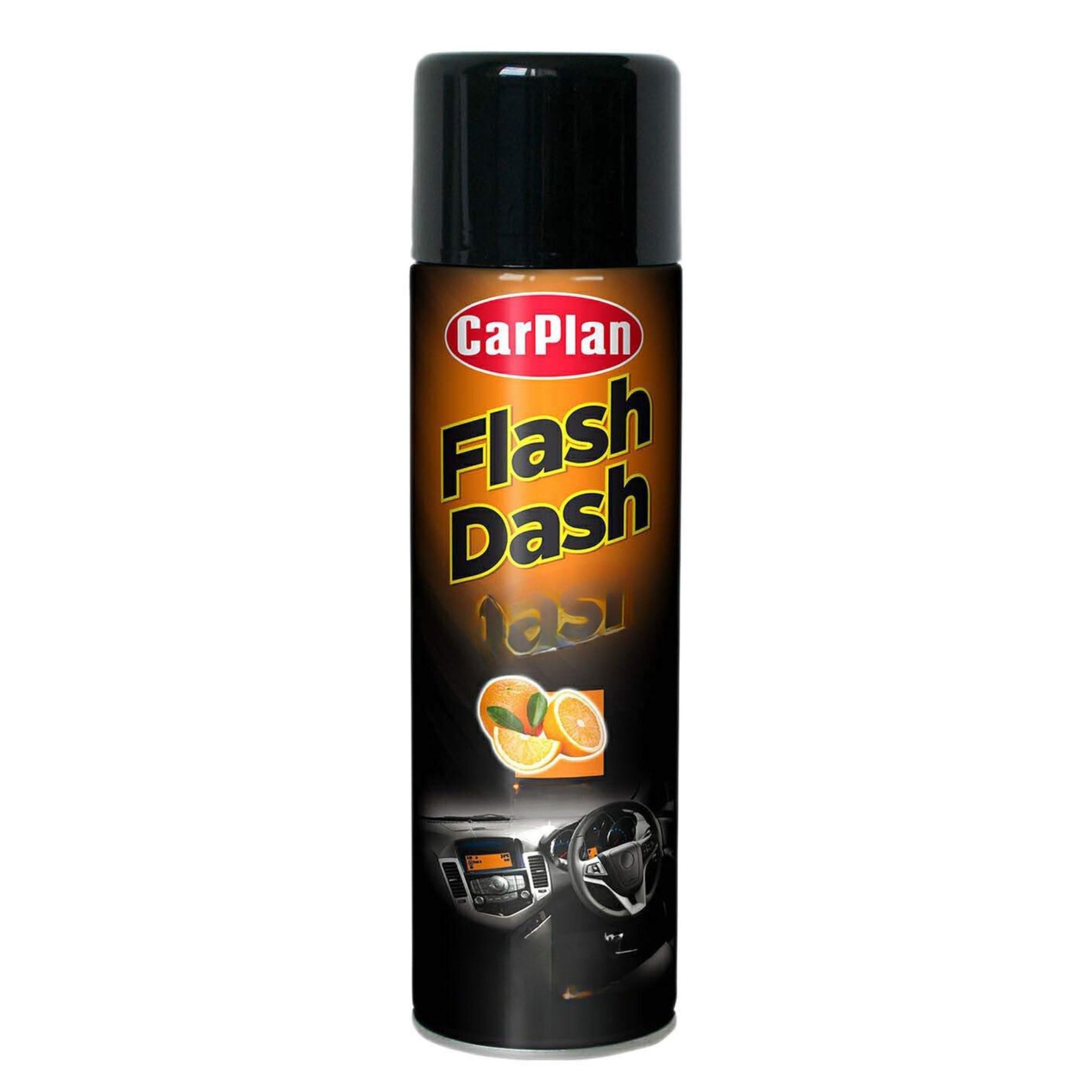 CarPlan Flash Dash Gloss Dashboard Cleaner Shine Orange - 500ml - South East Clearance Centre