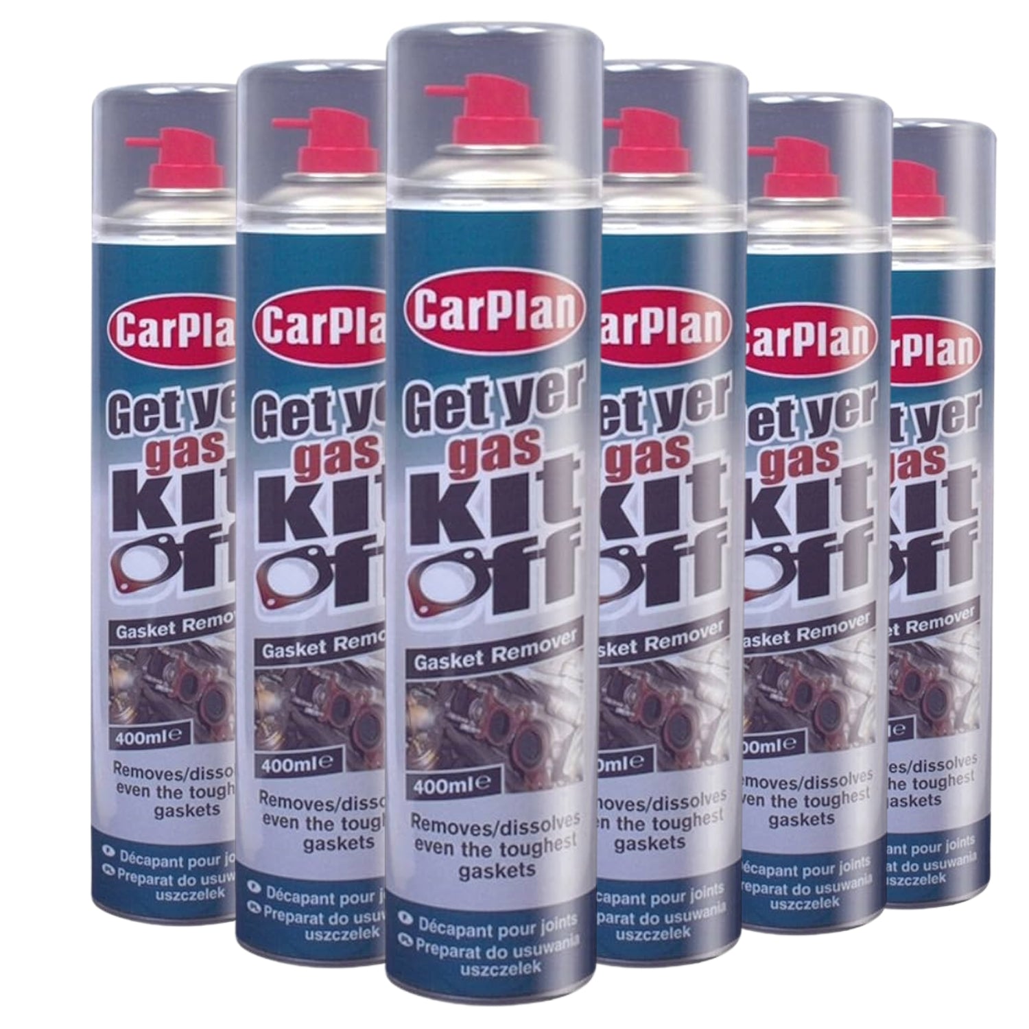 (6 cans) CarPlan Get Yer Gas Kit Off Gasket Remover - South East Clearance Centre
