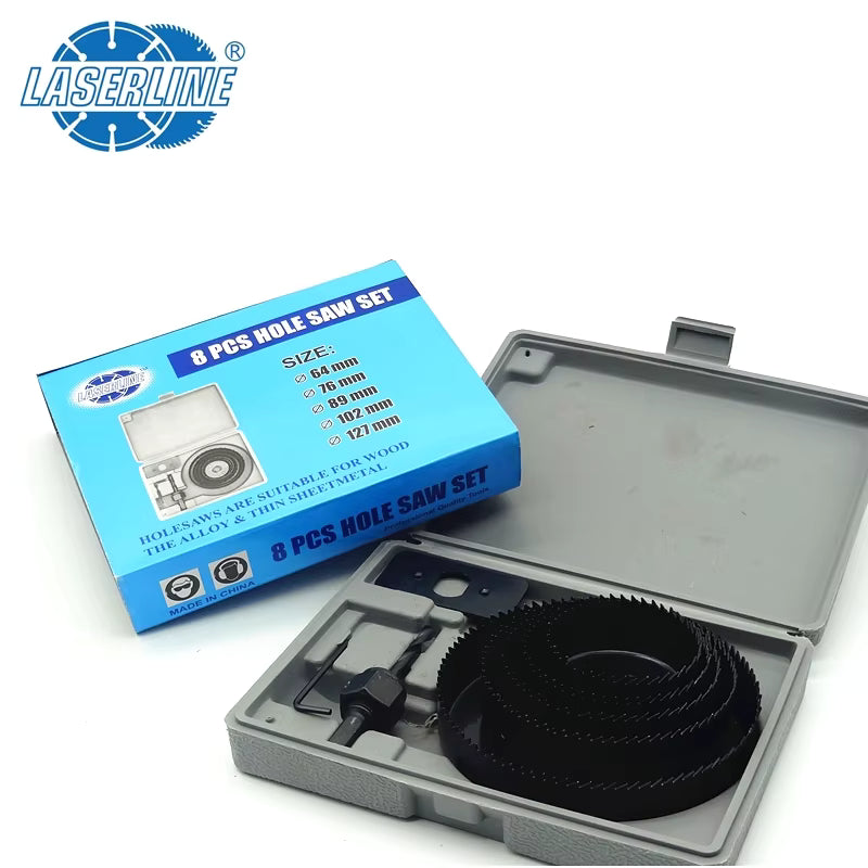 8-Piece Hole Saw Set – 64mm to 127mm