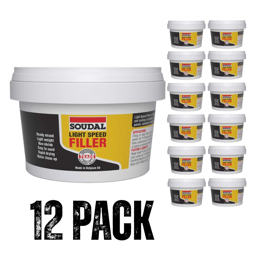 Soudal 132673 Light Speed Plaster Filler 250ml – Made in Belgium 146495 - South East Clearance Centre