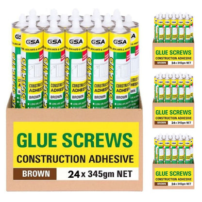 GSA Glue Screws Construction Adhesive 345gm - (96 Pack) - South East Clearance Centre