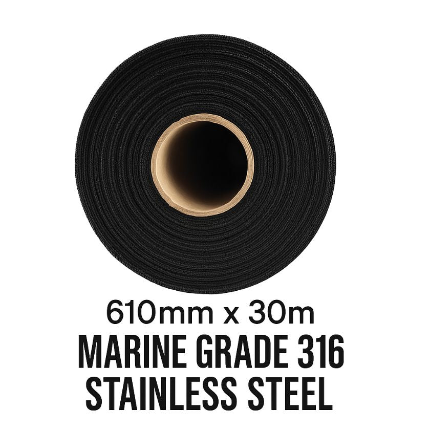 Cyclone Stainless Steel 316 Fly Screen Insect Guard – 610mm x 30m Roll - South East Clearance Centre