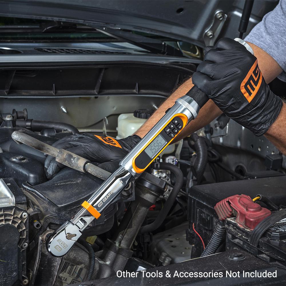 GEARWRENCH 85195 3/8" Drive 120XP Flex Head Electronic Torque Wrench With Angle with South Adapter Set