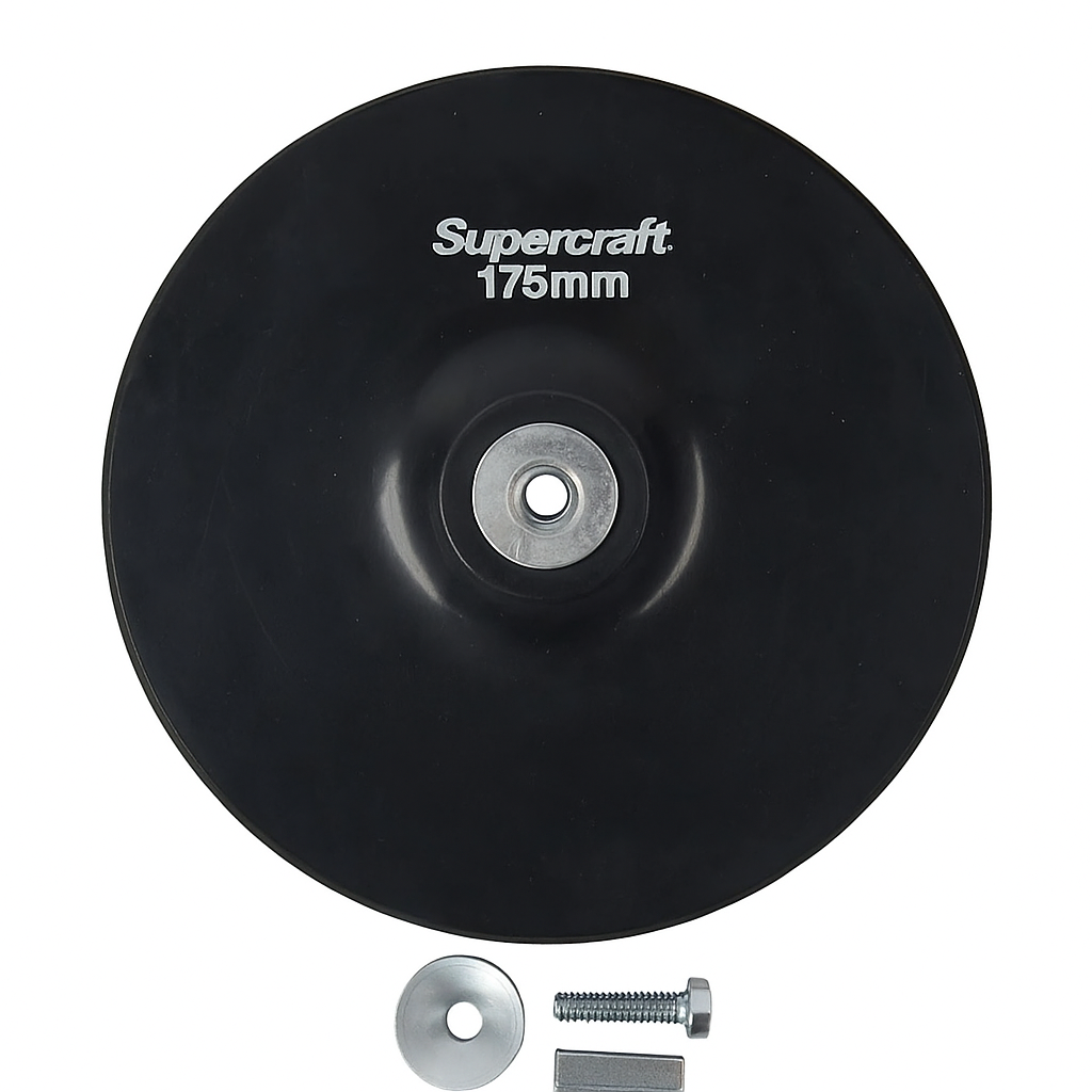Supercraft Rubber Disc Backing 175 x 6mm - South East Clearance Centre