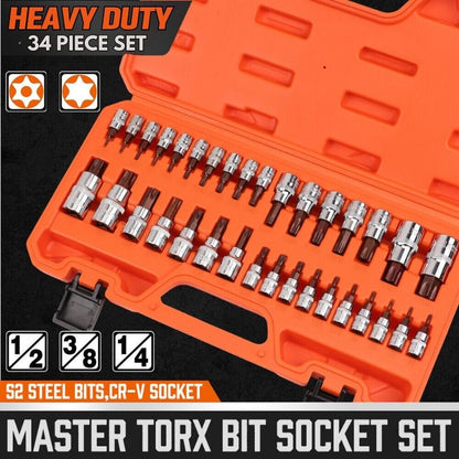 34 Piece Master Torx Bit Socket Set - South East Clearance Centre