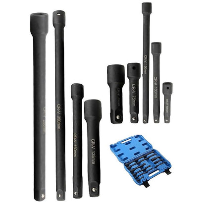 Extension Bar 9 Piece Set, 1/4, 3/8, 1/2" Drive - South East Clearance Centre
