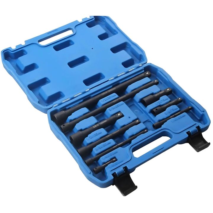 Extension Bar 9 Piece Set, 1/4, 3/8, 1/2" Drive - South East Clearance Centre
