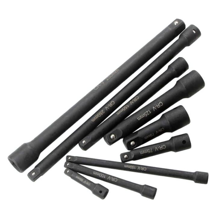 Extension Bar 9 Piece Set, 1/4, 3/8, 1/2" Drive - South East Clearance Centre