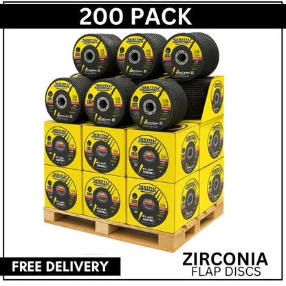 200 Pack Zirconia Flap Discs - 125mm 5" - South East Clearance Centre