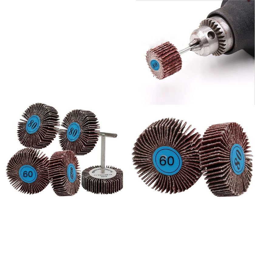 7 Piece Sanding Flap Wheel Set for Dremels Drills South East Clearance Centre