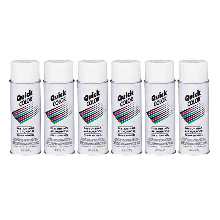 Rust-Oleum Quick Color Spray Paint 6 Cans - Flat White