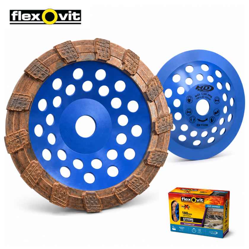 Norton Clipper Flex Maxx iHD Diamond Grinding Cup Wheel - 180mm x 22.23mm