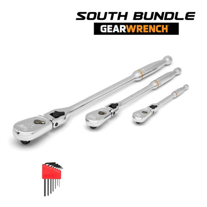 GEARWRENCH 81276TSTH 3pce 90T Locking Flex Handle Ratchet Set with STH Allen Key - South East Clearance Centre