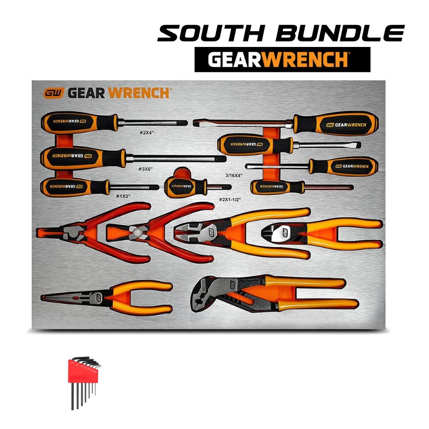 GEARWRENCH 83993STH 14pce Screwdrivers & Pliers Set in EVA Tray with allen key - South East Clearance Centre